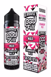 Doozy Vape Seriously Pod Fill Max Strawberry Milk 50/50 Shortfill E-Liquid 40ml