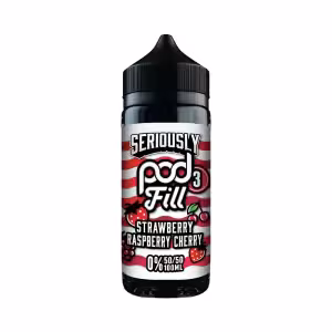 Doozy Vape Seriously Pod Fill 3 Strawberry Raspberry Cherry Shortfill E-Liquid 100ml [Strawberry
