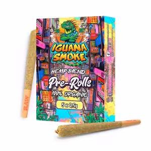 Iguana Smoke Hemp Pre-Rolled King Size - Pack of 5