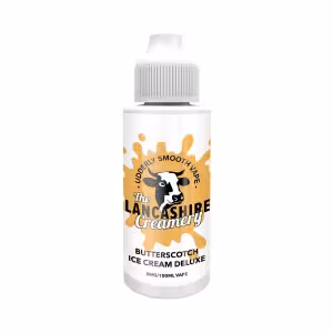 The Lancashire Creamery Butterscotch Ice Cream Deluxe Shortfill 100ml