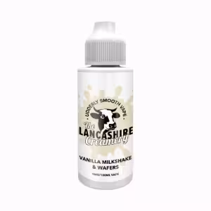 The Lancashire Creamery Vanilla Milkshake & Wafers 100ml Shortfill