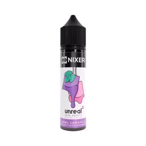 Nixer Unreal 2 Dark Grape & Bubblegum Longfill 30ml