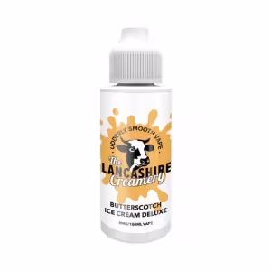 The Lancashire Creamery Butterscotch Ice Cream Deluxe Shortfill 100ml