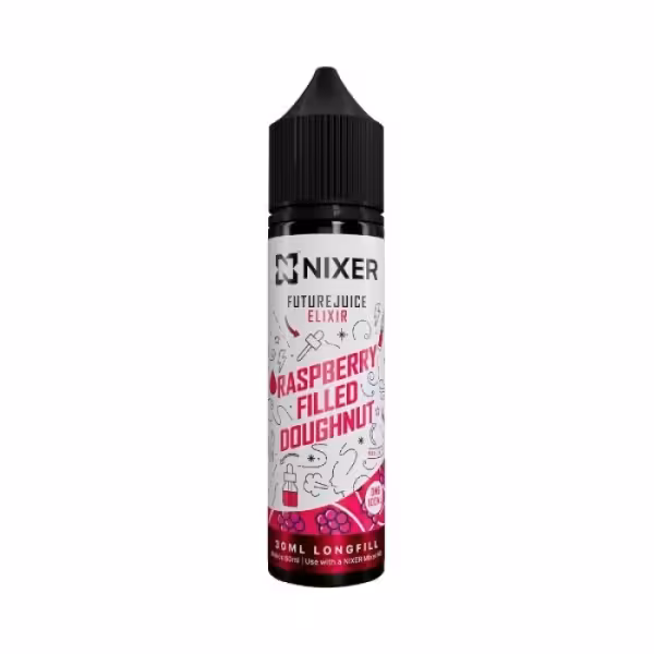 Nixer Future Juice Elixir Raspberry Filled Doughnut Longfill 30ml
