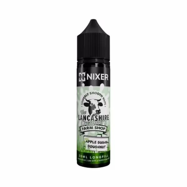 Nixer x The Lancashire Creamery Farm Shop Apple Sugar Doughnut Longfill 30ml