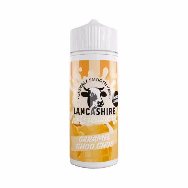 The Lancashire Creamery Ice Creamery Caramel Choo Choo Shortfill E-Liquid 100ml
