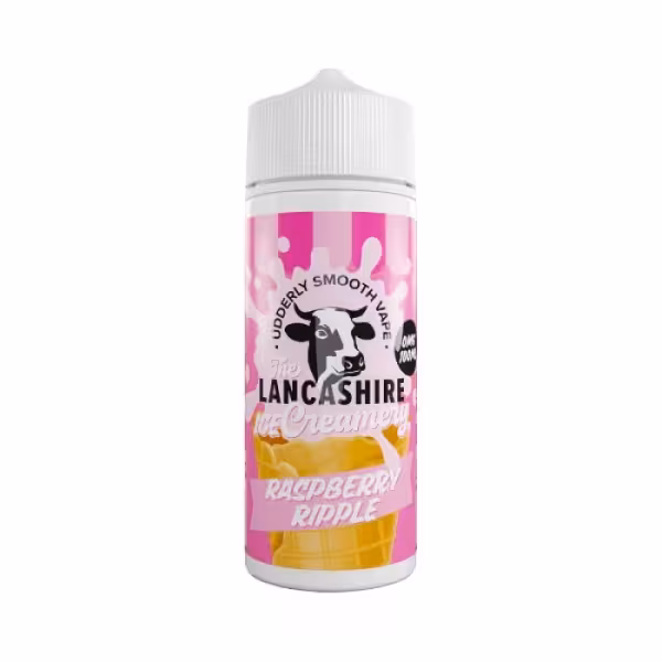 The Lancashire Creamery Raspberry Ripple Shortfill E-Liquid 100ml