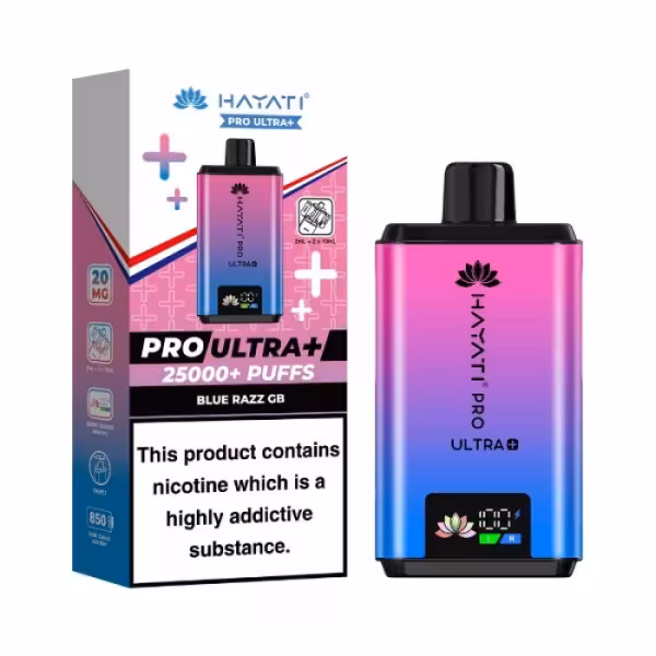 Hayati Pro Ultra+ Blue Razz GB 25000 Puff Pod Kit [Blue Razz GB]