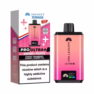 Hayati Pro Ultra+ Straw' Cranberry Cherry / Cherry Ice Pod Kit 25000 Puffs [Straw' Cranberry Cherry