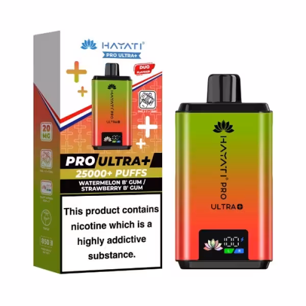 Hayati Pro Ultra+ 25000 Watermelon B' Gum / Strawberry B' Gum Pod Kit [Watermelon B' Gum /