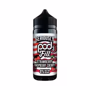 Doozy Vape Seriously Pod Fill 3 Strawberry Raspberry Cherry Shortfill E-Liquid 100ml [Strawberry