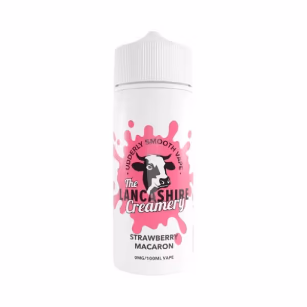 The Lancashire Creamery Strawberry Macaron Shortfill E-Liquid 100ml