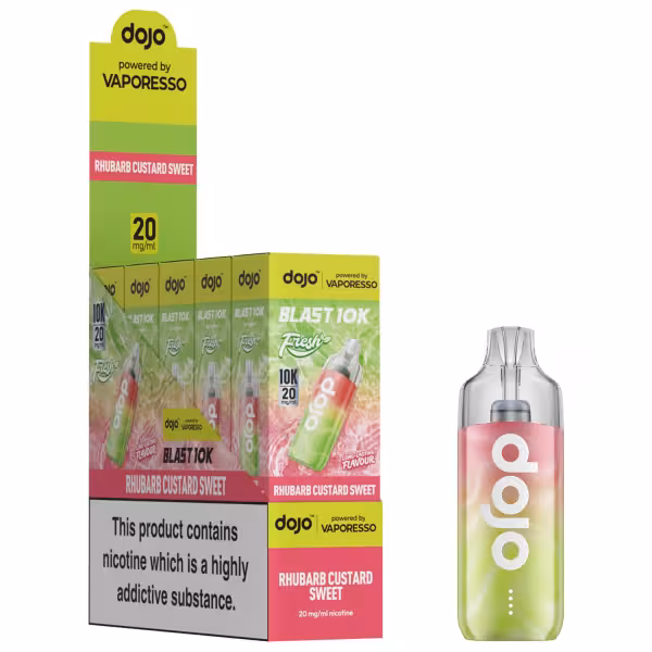 DOJO BLAST 10K Fresh Kit (Powered by Vaporesso) - DOJO BLAST 10K Fresh Kit (Powered by Vaporesso) [Rhubarb Custard Sweet 20mg]