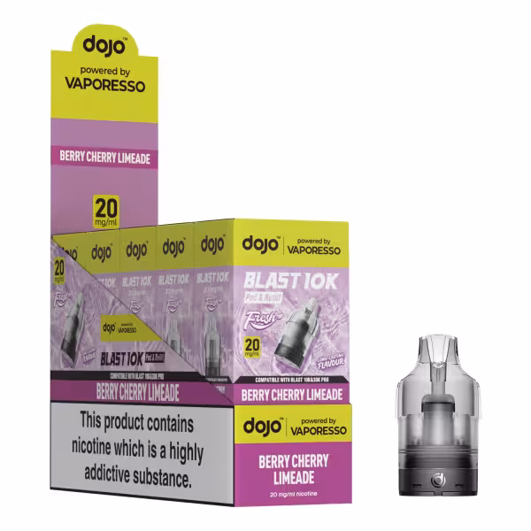 DOJO BLAST 10K Fresh Prefilled Pod (Powered by Vaporesso) - DOJO BLAST 10K Fresh Prefilled Pod (Powered by Vaporesso) [Berry Cherry Limeade 20mg]