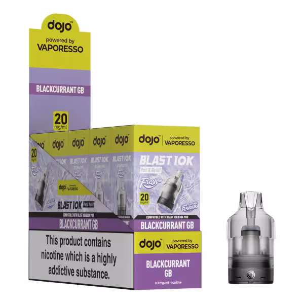 DOJO BLAST 10K Fresh Prefilled Pod (Powered by Vaporesso) - DOJO BLAST 10K Fresh Prefilled Pod (Powered by Vaporesso) [Blackcurrant GB 20mg]