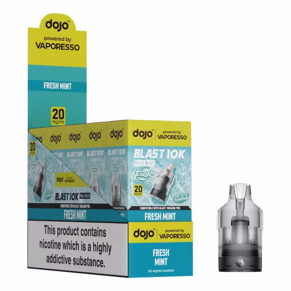 DOJO BLAST 10K Fresh Prefilled Pod (Powered by Vaporesso) - DOJO BLAST 10K Fresh Prefilled Pod (Powered by Vaporesso) [Blue Razz GB 20mg]