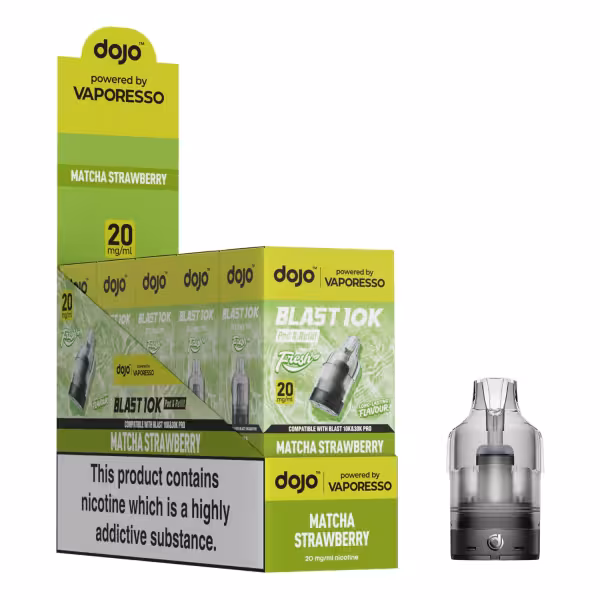 DOJO BLAST 10K Fresh Prefilled Pod (Powered by Vaporesso) - DOJO BLAST 10K Fresh Prefilled Pod (Powered by Vaporesso) [Matcha Strawberry 20mg]