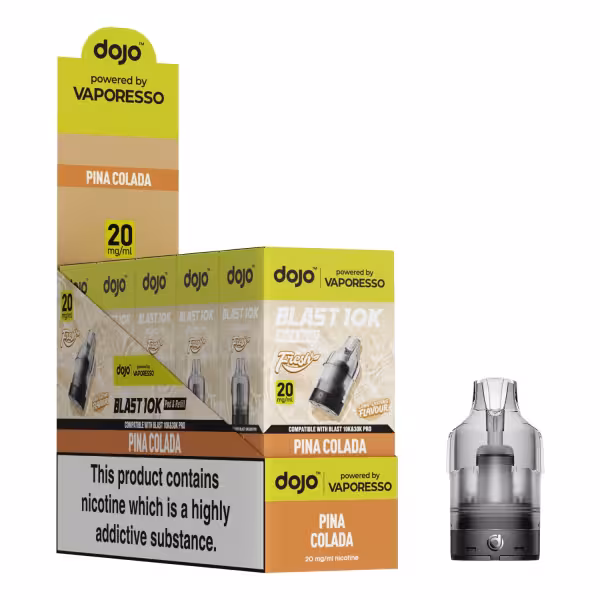 DOJO BLAST 10K Fresh Prefilled Pod (Powered by Vaporesso) - DOJO BLAST 10K Fresh Prefilled Pod (Powered by Vaporesso) [Pina Colada 20mg]