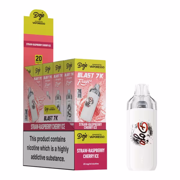 DOJO BLAST 7K Fresh Kit (Powered by Vaporesso) - DOJO BLAST 7K Fresh Kit (Powered by Vaporesso) [Straw-Raspberry Cherry Ice 20mg]